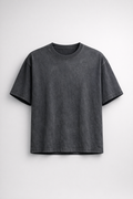 Cedar Boxy Tee packshot in washed black