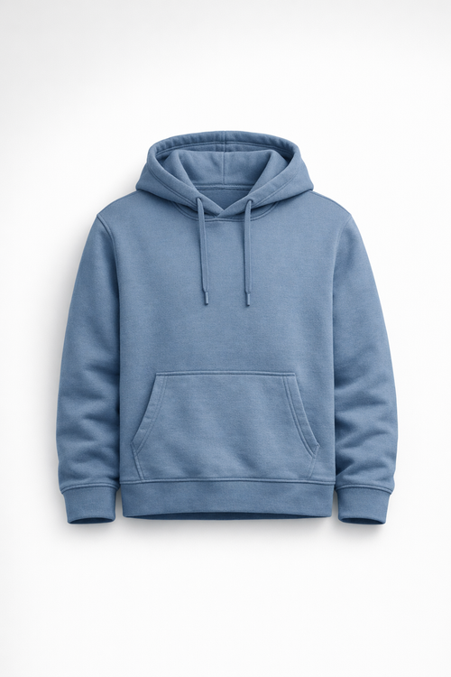 Harbor Pullover Hoodie packshot in dusty blue