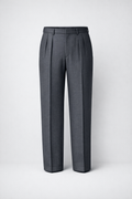 Marlow Pleated Trousers packshot in charcoal graphite